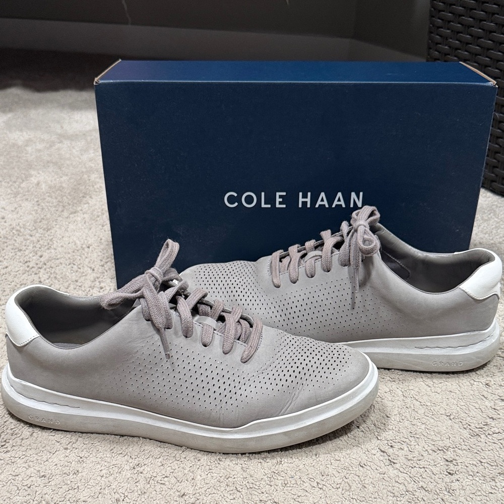 Cole Haan Men's Light Gray and White Sneakers